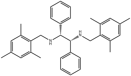 1R,2R-N,N'-bis((2,4,6-triMethylphenyl)Methyl)-1,2-diphenyl-1,2-EthanediaMine Struktur