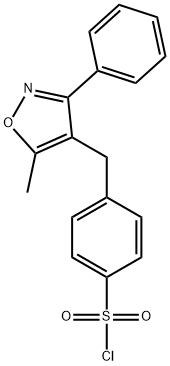 4-[(5-Methyl-3-phenyl-4-isoxazolyl)methyl]benzenesulfonyl chloride Struktur