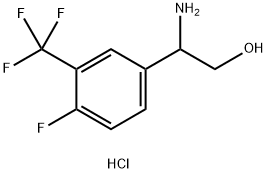 2-aMino-2-(4-fluoro-3-(trifluoroMethyl)phenyl)ethanol hydrochloride Struktur