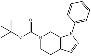 tert-Butyl 1-phenyl-4,5-dihydro-1H-pyrazolo[3,4-c]pyridine-6(7H)-carboxylate Struktur