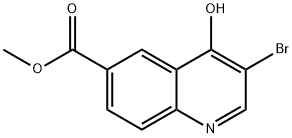 methyl 3-bromo-4-hydroxyquinoline-6-carboxylate Struktur