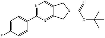 tert-Butyl 2-(4-fluorophenyl)-5H-pyrrolo[3,4-d]pyriMidine-6(7H)-carboxylate Struktur