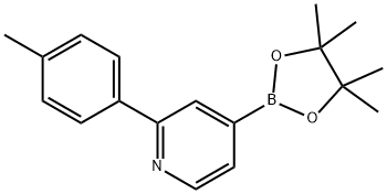 4-(4,4,5,5-tetraMethyl-1,3,2-dioxaborolan-2-yl)-2-p-tolylpyridine Struktur