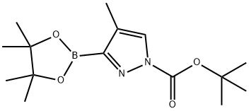 tert-Butyl 4-Methyl-3-(4,4,5,5-tetraMethyl-1,3,2-dioxaborolan-2-yl)-1H-pyrazole-1-carboxylate Struktur