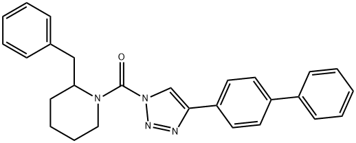 Methanone, (4-[1,1'-biphenyl]-4-yl-1H-1,2,3-triazol-1-yl)[2-(phenylMethyl)-1-piperidinyl]- Struktur