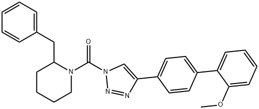 Methanone, [4-(2'-Methoxy[1,1'-biphenyl]-4-yl)-1H-1,2,3-triazol-1-yl][2-(phenylMethyl)-1-piperidinyl]- Struktur