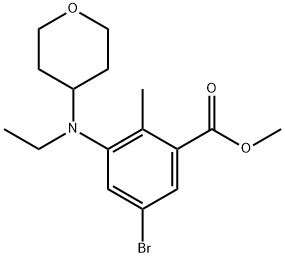 Benzoic acid, 5-broMo-3-[ethyl(tetrahydro-2H-pyran-4-yl)aMino]-2-Methyl-, Methyl ester