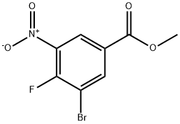 3-溴-4-氟-5-硝基苯甲酸甲酯 結(jié)構(gòu)式