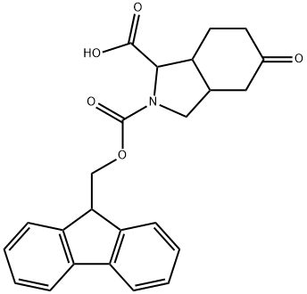 2-FMoc-5-oxo-octahydro-isoindole-1-carboxylic acid Struktur