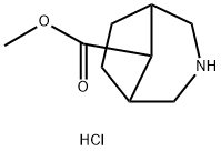 Methyl 3-azabicyclo[3.2.1]octane-8-carboxylate hydrochloride Struktur