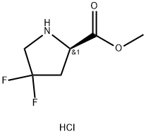 Methyl (R)-4,4-difluoropyrrolidine-2-carboxylate hydrochloride Struktur