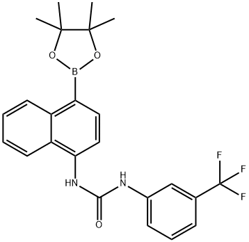 Urea, N-[4-(4,4,5,5-tetraMethyl-1,3,2-dioxaborolan-2-yl)-1-naphthalenyl]-N'-[3-(trifluoroMethyl)phenyl]- Struktur