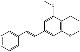 (E)-2-ethyl-1,3-diMethoxy-5-styrylbenzene Struktur