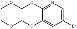 5-broMo-2,3-bis(MethoxyMethoxy)pyridine Struktur