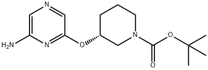 (R)-3-(6-AMino-pyrazin-2-yloxy)-piperidine-1-carboxylic acid tert-butyl ester Struktur