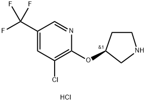 3-Chloro-2-((S)-pyrrolidin-3-yloxy)-5-trifluoroMethyl-pyridine hydrochloride Struktur