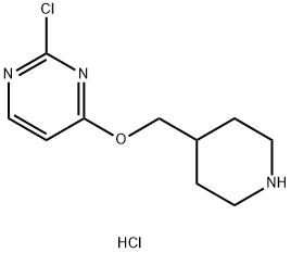 2-Chloro-4-(piperidin-4-ylmethoxy)-pyrimidine hydrochloride Struktur