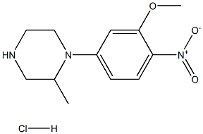 1-(3-Methoxy-4-nitro-phenyl)-2-Methyl-piperazine hydrochloride Struktur