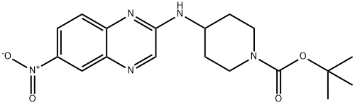 4-(6-Nitro-quinoxalin-2-ylaMino)-piperidine-1-carboxylic acid tert-butyl ester Struktur