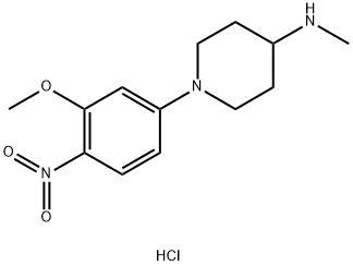 [1-(3-Methoxy-4-nitro-phenyl)-piperidin-4-yl]-Methyl-aMine hydrochloride Struktur