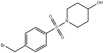 1-(4-BroMoMethyl-benzenesulfonyl)-piperidin-4-ol Struktur