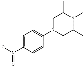 1,2,6-TriMethyl-4-(4-nitro-phenyl)-piperazine Struktur