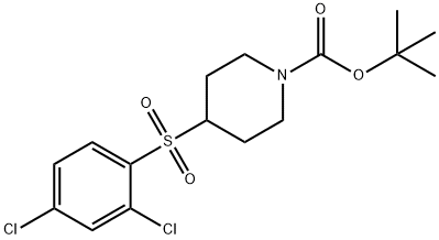 4-(2,4-Dichloro-benzenesulfonyl)-piperidine-1-carboxylic acid tert-butyl ester Struktur