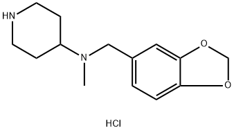 Benzo[1,3]dioxol-5-ylMethyl-Methyl-piperidin-4-yl-aMine hydrochloride Structure