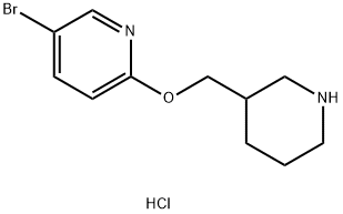 5-BroMo-2-(piperidin-3-ylMethoxy)-pyridine hydrochloride Struktur