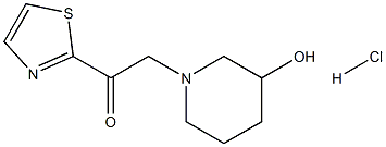 2-(3-Hydroxy-piperidin-1-yl)-1-thiazol-2-yl-ethanone hydrochloride Struktur