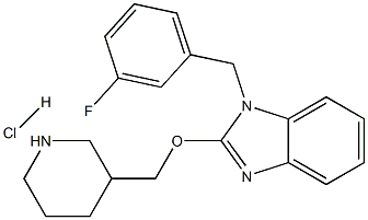 1-(3-Fluoro-benzyl)-2-(piperidin-3-ylMethoxy)-1H-benzoiMidazole hydrochloride Struktur