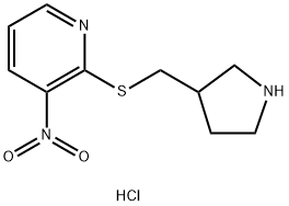 3-Nitro-2-(pyrrolidin-3-ylMethylsulfanyl)-pyridine hydrochloride Struktur