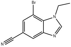 7-BroMo-1-ethylbenzodiazole-5-carbonitrile Struktur