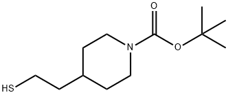 tert-butyl 4-(2-Mercaptoethyl)piperidine-1-carboxylate Struktur