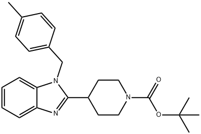 4-[1-(4-Methyl-benzyl)-1H-benzoiMidazol-2-yl]-piperidine-1-carboxylic acid tert-butyl ester Struktur