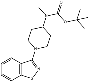 (1-Benzo[d]isothiazol-3-yl-piperidin-4-yl)-Methyl-carbaMic acid tert-butyl ester Struktur