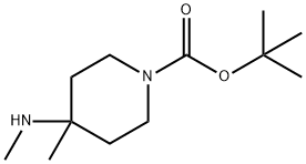 tert-butyl 4-Methyl-4-(MethylaMino)piperidine-1-carboxylate Struktur