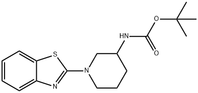 tert-butyl (1-(benzo[d]thiazol-2-yl)piperidin-3-yl)carbaMate Struktur