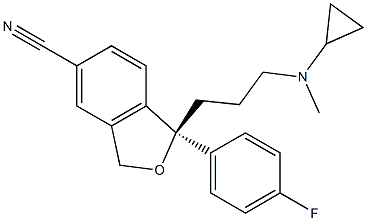 (S)-1-[3-(Cyclopropyl-Methyl-aMino)-propyl]-1-(4-fluoro-phenyl)-1,3-dihydro-isobenzofuran-5-carbonitrile Struktur