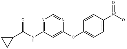 N-(6-(4-nitrophenoxy)pyriMidin-4-yl)cyclopropanecarboxaMide Struktur