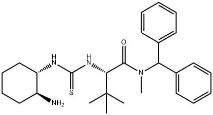 (2S)-2-[[[[(1S,2S)-2-aMinocyclohexyl]aMino]thioxoMethyl]aMino]-N-(diphenylMethyl)-N,3,3-triMethyl-ButanaMide Struktur