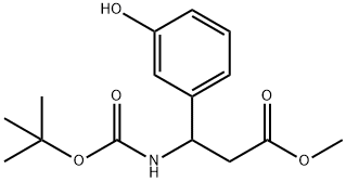 Methyl 3-(Boc-aMino)-3-(3-hydroxyphenyl)propanoate Struktur