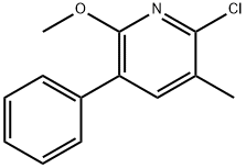 2-Chloro-6-Methoxy-3-Methyl-5-phenylpyridine Struktur