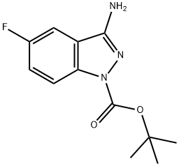 tert-butyl 3-aMino-5-fluoro-1H-indazole-1-carboxylate Struktur