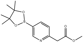 2-Pyridineacetic acid, 5-(4,4,5,5-tetraMethyl-1,3,2-dioxaborolan-2-yl)-, Methyl ester Struktur