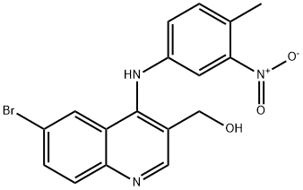 (6-broMo-4-((4-Methyl-3-nitrophenyl)aMino)quinolin-3-yl)Methanol Struktur