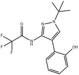 AcetaMide, N-[1-(1,1-diMethylethyl)-4-(2-hydroxyphenyl)-1H-pyrazol-3-yl]-2,2,2-trifluoro- Struktur