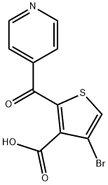 4-broMo-2-(4-pyridinylcarbonyl)-3-Thiophenecarboxylic acid Struktur