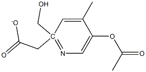 (5-Acetoxy-4-Methylpyridin-2-yl)Methyl acetate Struktur