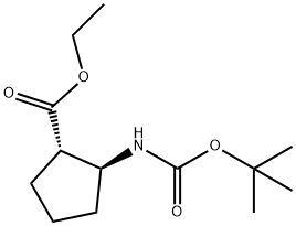 (1S,2S)-ethyl 2-(tert-butoxycarbonylaMino)cyclopentanecarboxylate Struktur